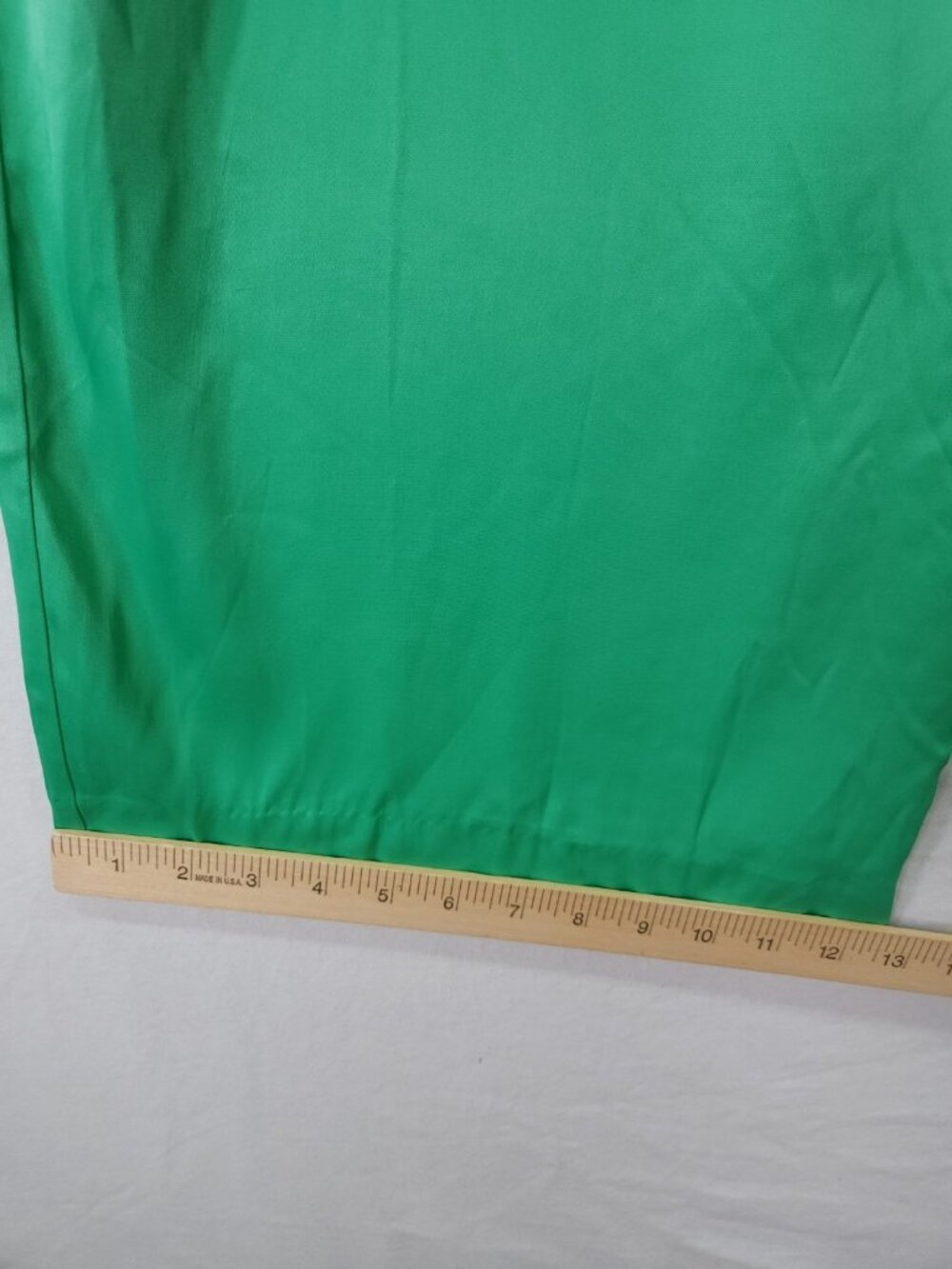 Zara Womens Pants Size XS (26x33) Green Satin Wide Leg Pleated Flowy Palazzo - Picture 8 of 16